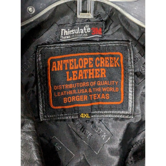 Antler Creek Leather Boys Motorcycle Jacket size 4XL - Picture 3 of 12